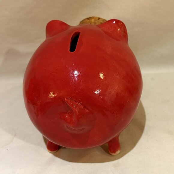 Pike Place Pigs Seattle Pike Place Market Red Pottery Piggy Bank - Picture 4 of 8